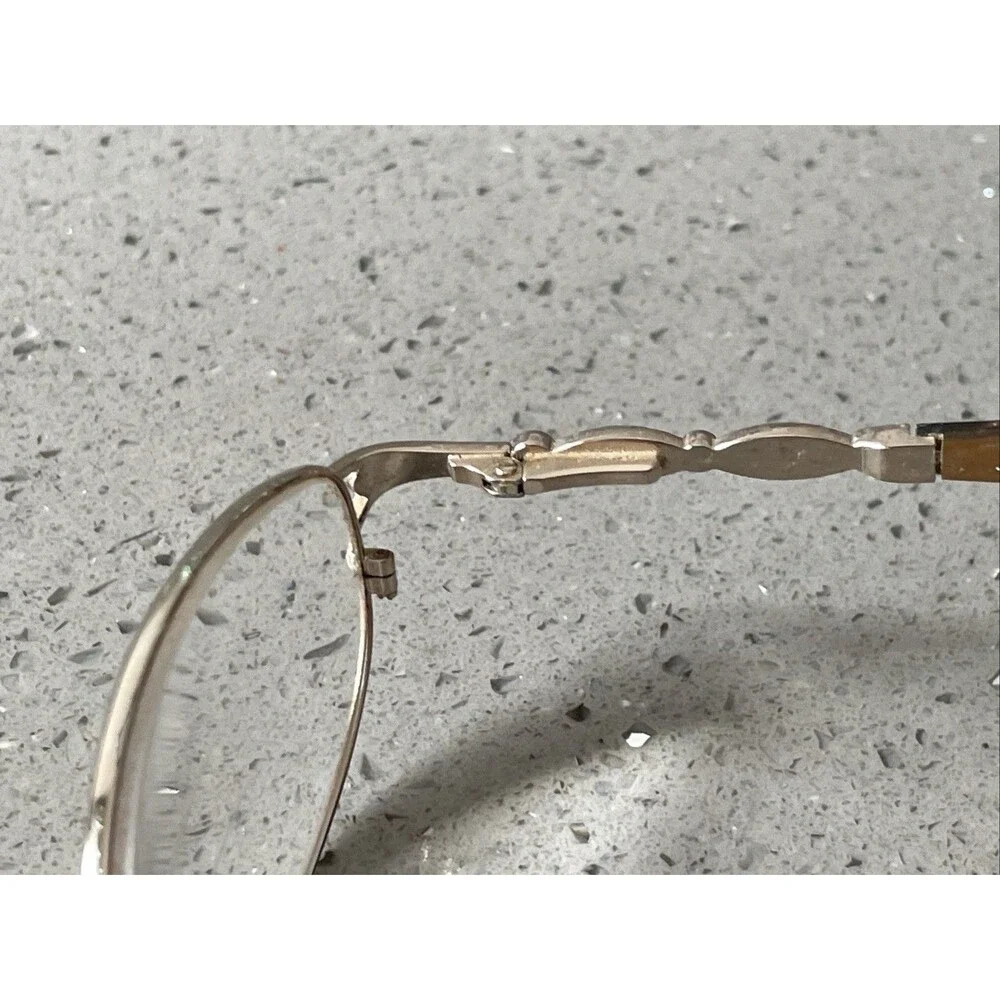 Joan Collins 9731 Gold Brown Eyeglasses FRAMES ONLY 52-16-135 oval full rim